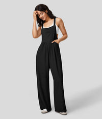 Halara Flare Jumper in black - women's pants - alternate view