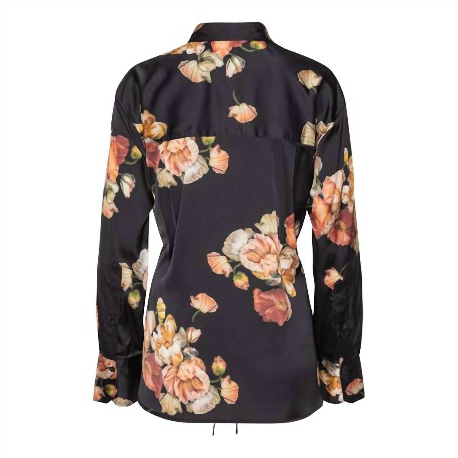 Karmamia Edie Shirt in poppy bouquet - women's blouse - alternate view