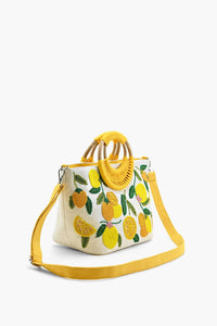 America & Beyond - Make Lemonade Tote With Wicker Handles