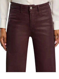 L'Agence - Scottie Wide Leg Coated Jeans