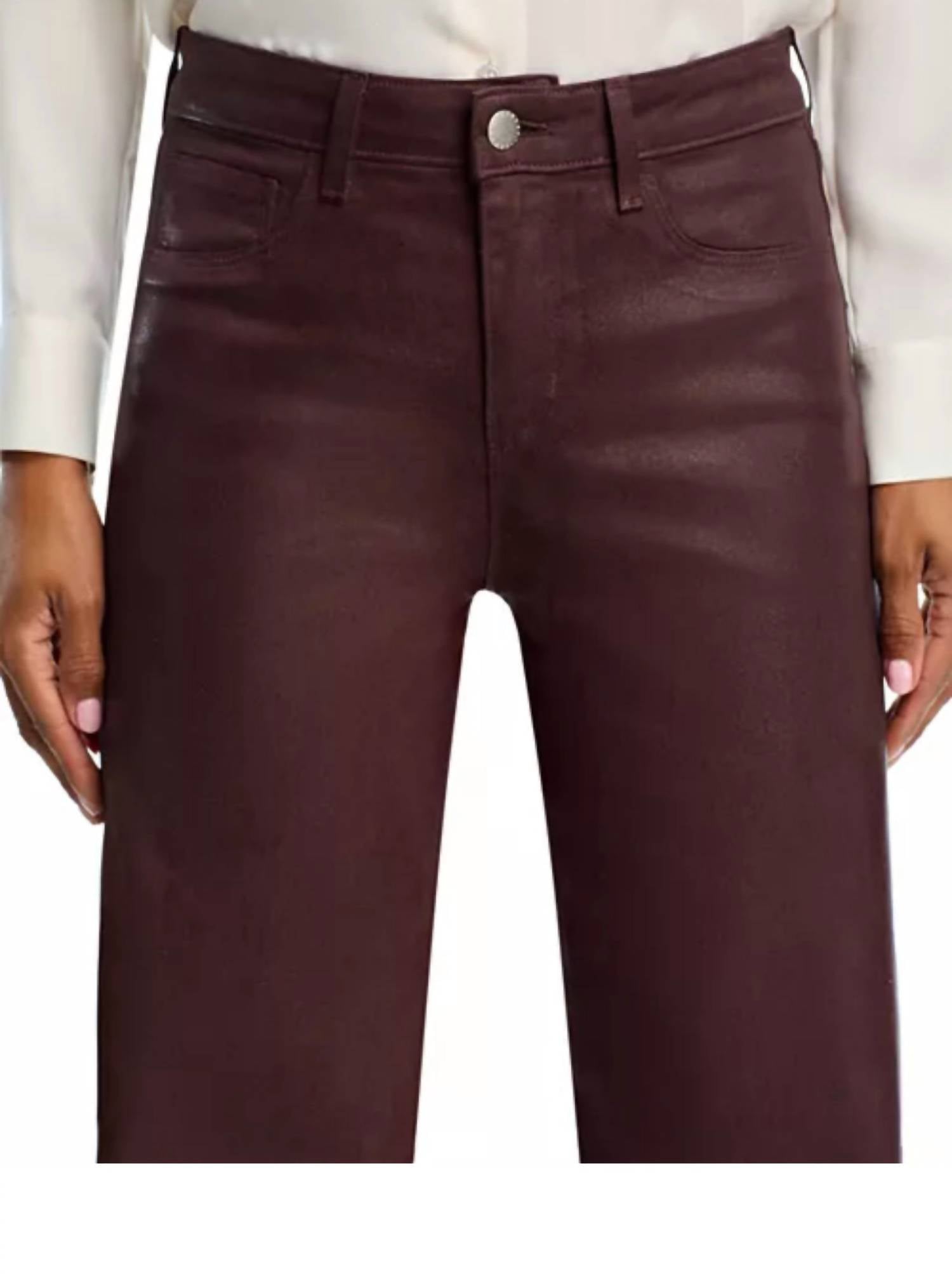 L'Agence - Scottie Wide Leg Coated Jeans