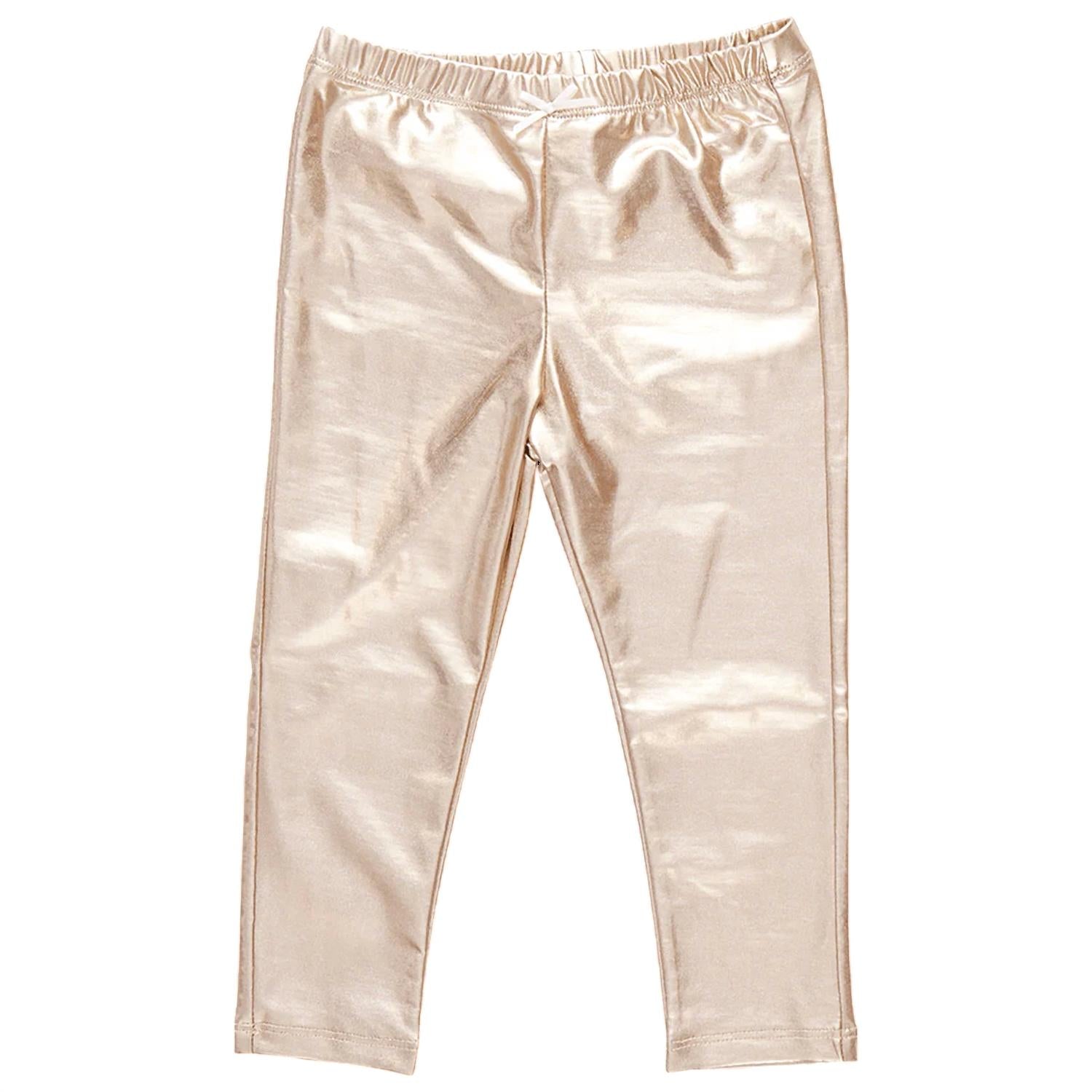 Pink Chicken - Girl's Lame Leggings