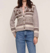 heartloom Rocky Knit Cardigan in mocha - women's cardigan - alternate view