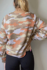 Camo Long Sleeve Top