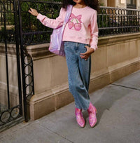 Lola + The Boys - Kid's Crystal Bow Sweater