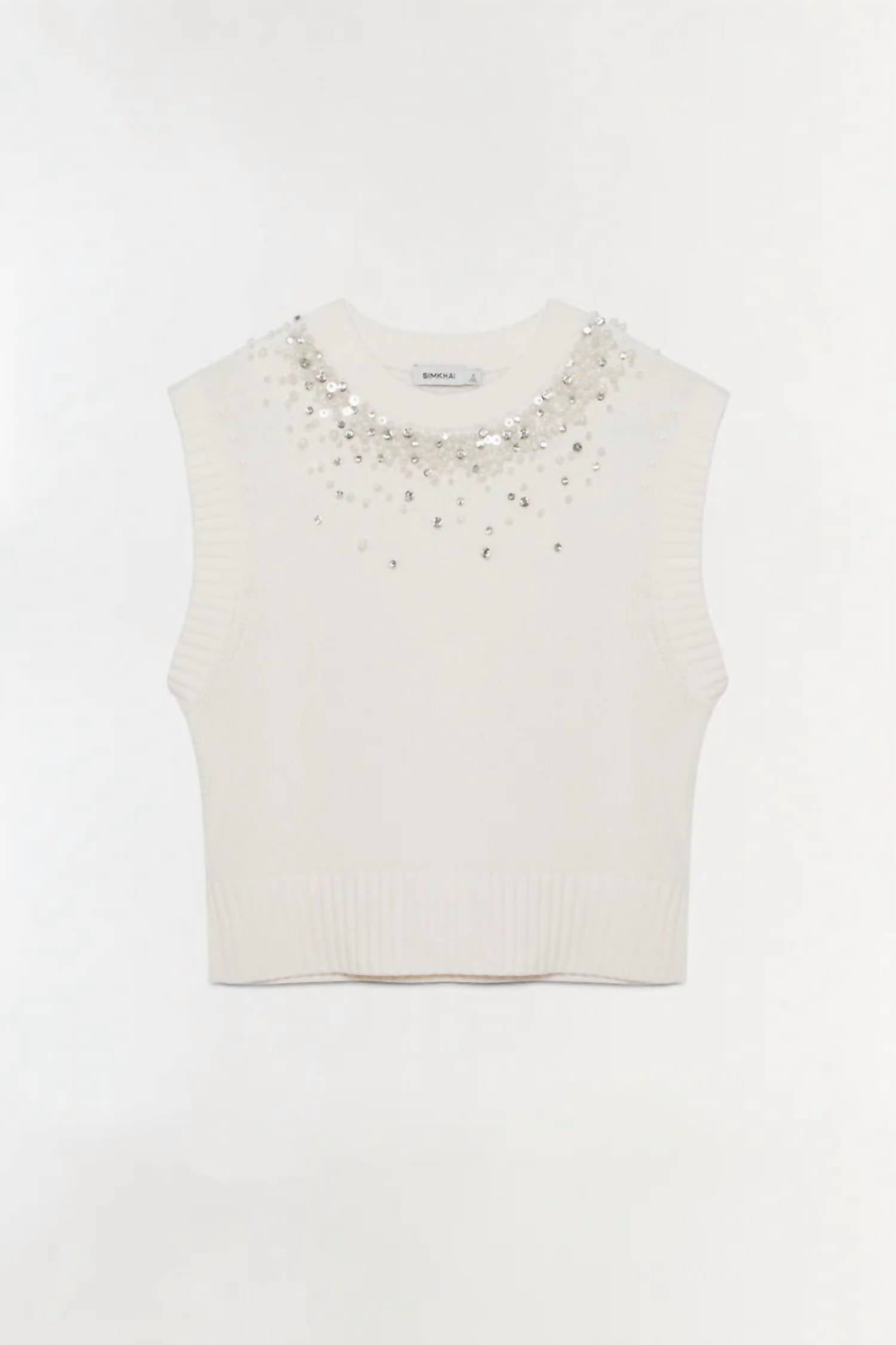 Jonathan Simkhai - Candra Embellished Knit Vest