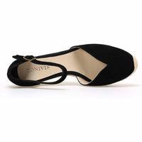 Tonivis - Women's Wedge Espadrille Ankle Strap Sandals