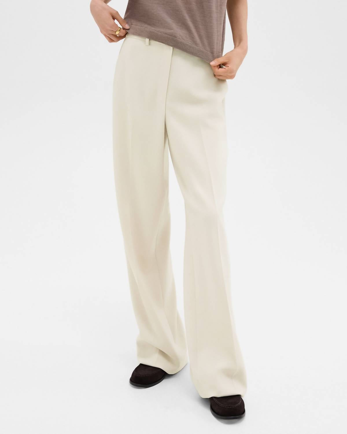 Theory - Relaxed Straight Leg Admiral Crepe Pants