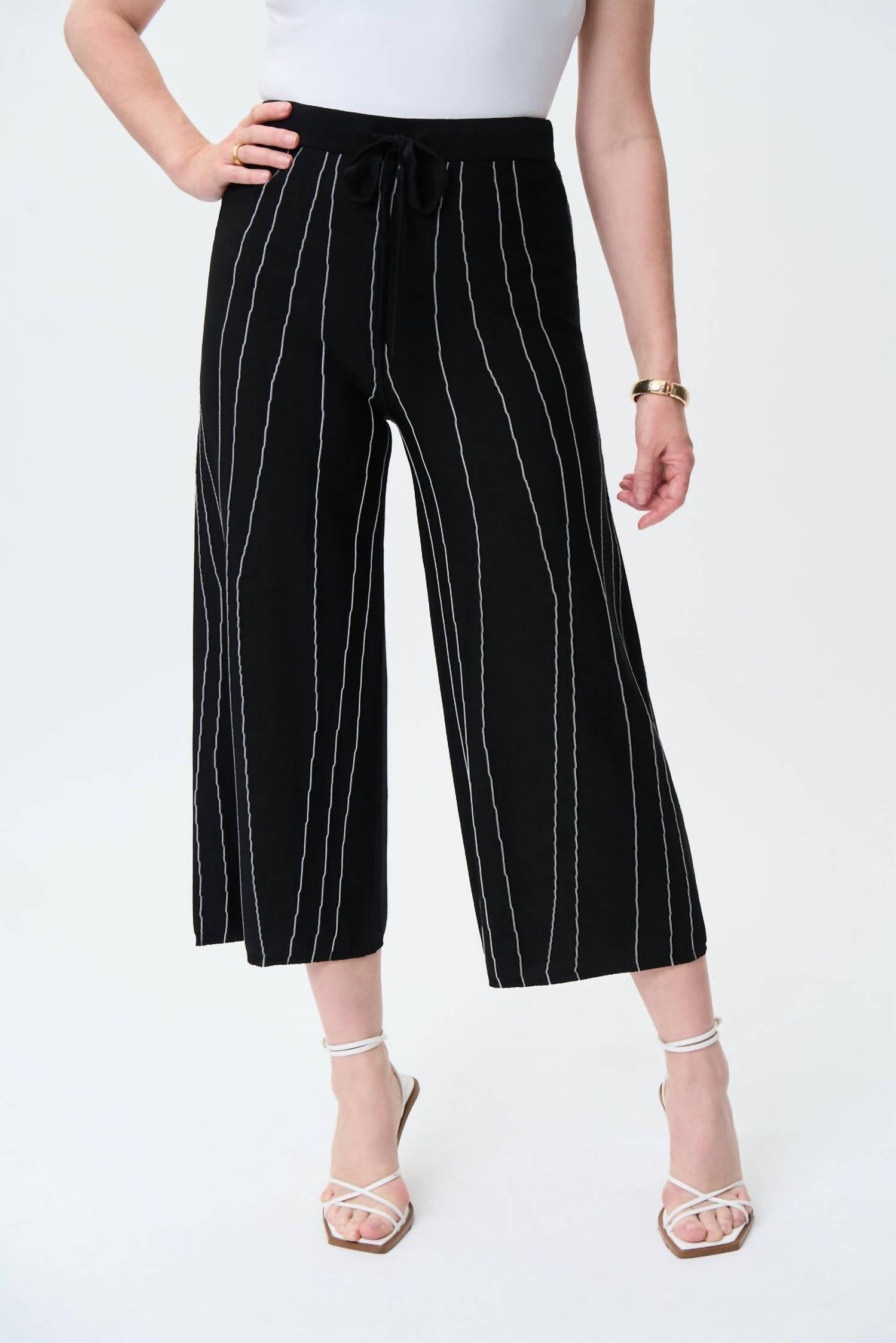 Joseph Ribkoff - Cropped Wide-leg Trousers