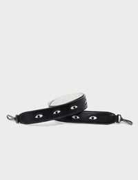 Min & Mon - Embroidered Eyes Leather Shoulder Strap