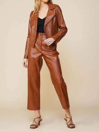 Skies Are Blue - Vegan Leather Biker Jacket