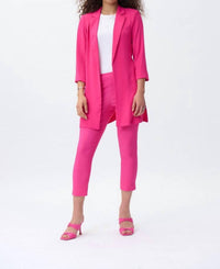 Joseph Ribkoff Danielle Dazzle Longline Blazer in pink - women's jacket - alternate view