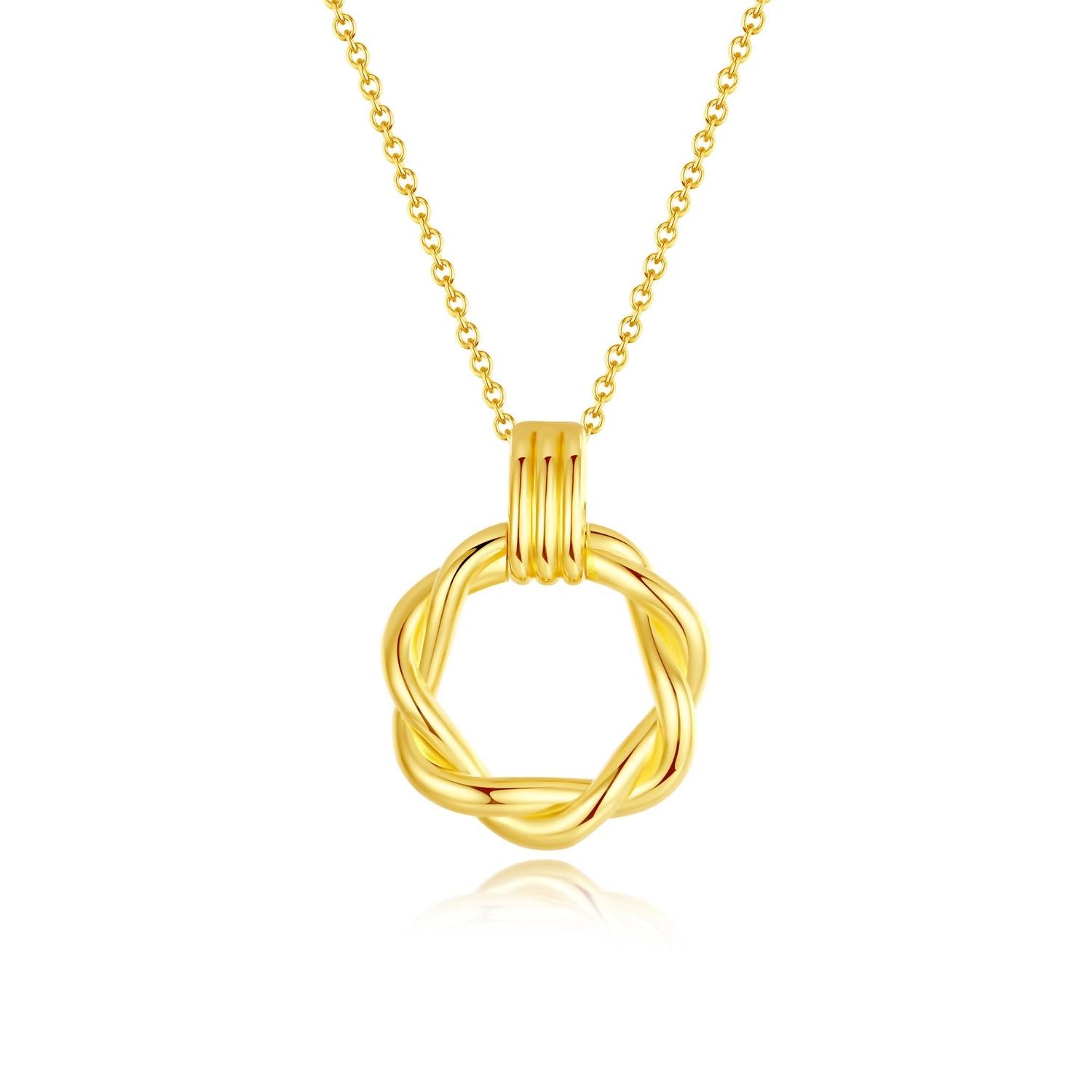 Classicharms - Women's Twisted Hoop Pendant Necklace