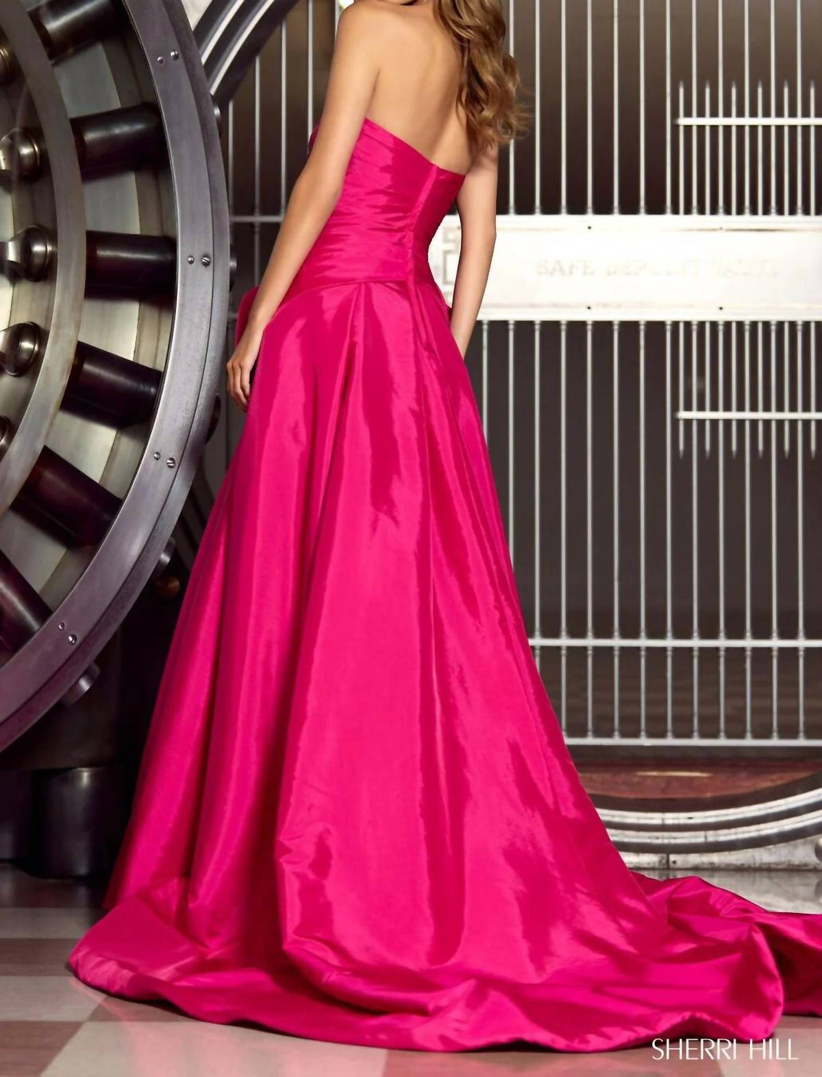 Sherri Hill - Strapless Tafetta Evening Gown