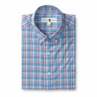 Duck Head - MARCUS PLAID LONG SLEEVE PERFORMANCE POPLIN SPORTS SHIRT