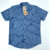 OAS Men’s After Swim Terry Button-up Shirt in blue - men's shirt