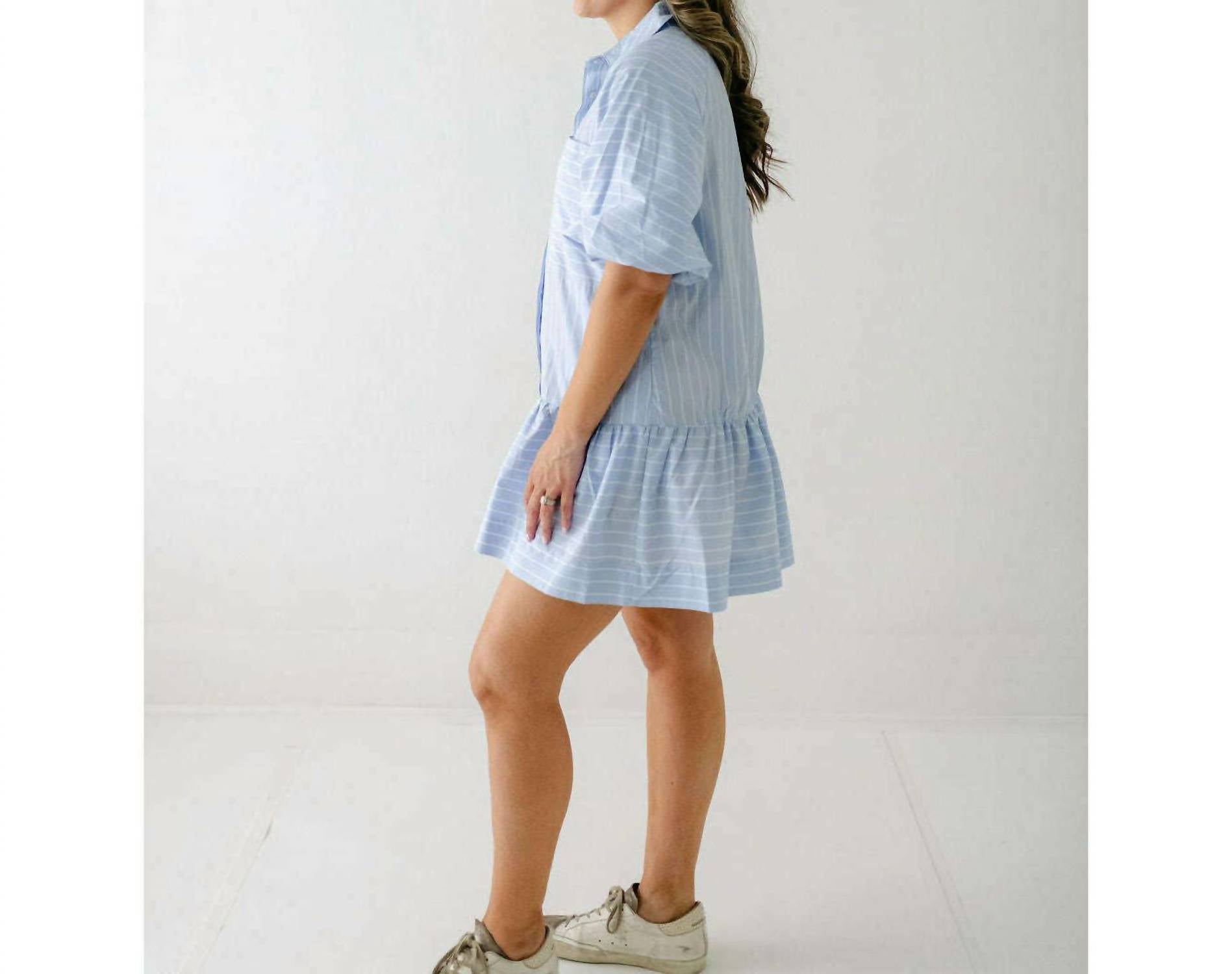 Karlie - Stripe Poplin Ana Pocket Dress
