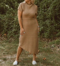 Able - Asymmetrical Sweater Midi Dress