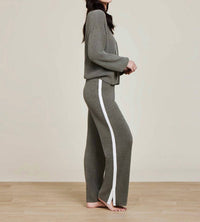 Barefoot Dreams - Contrast Ribbed Slit Pant