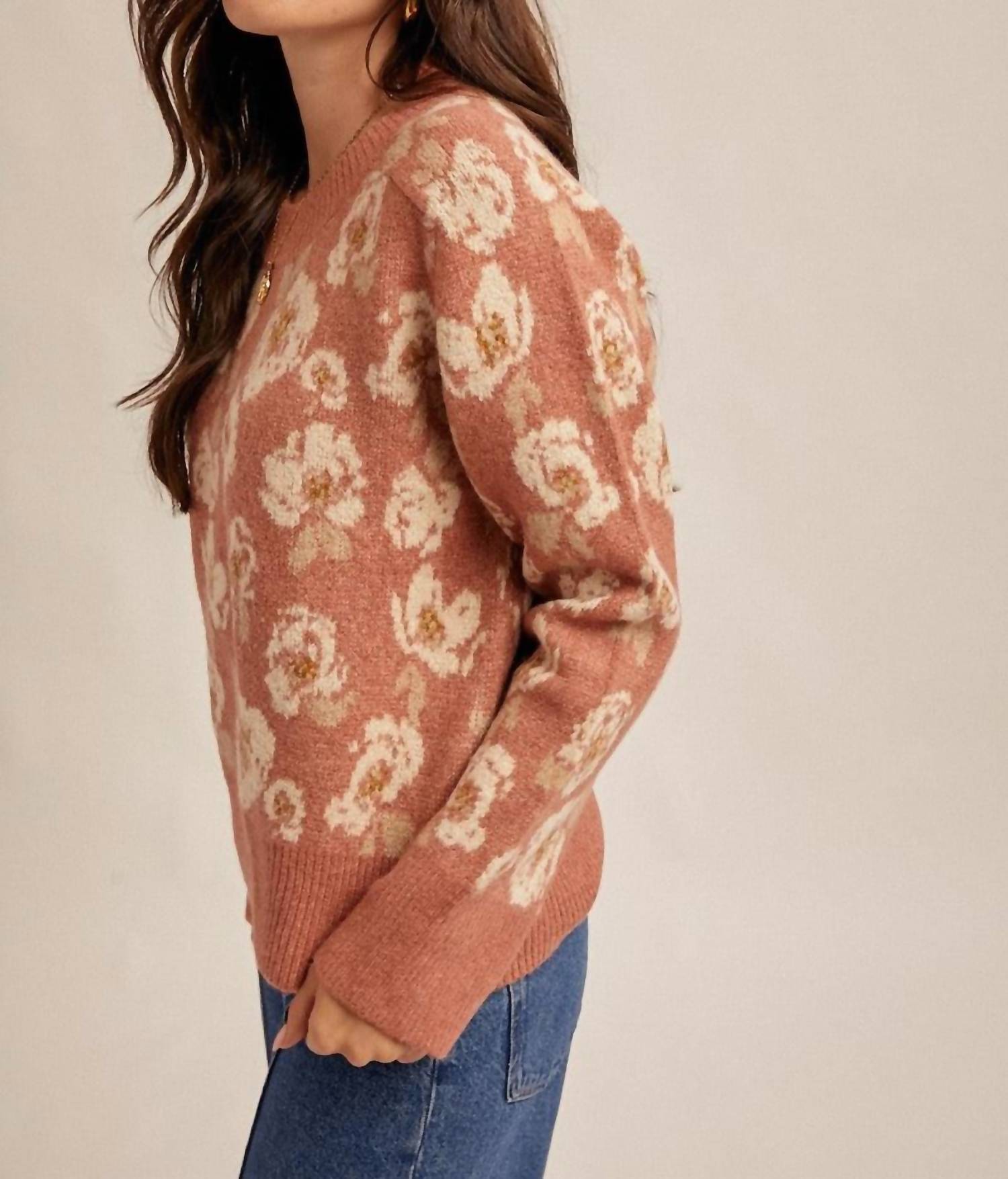 Hem & Thread - Floral Motif Sweater