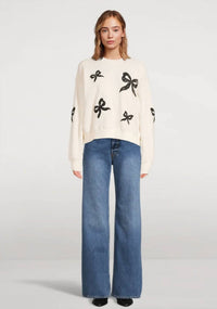 Loveshackfancy - Linetta Lace Bow Sweatshirt