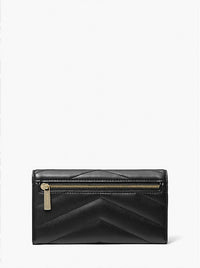 Michael Kors - Women's Jet Set Travel Large Quilted Tri-fold Wallet