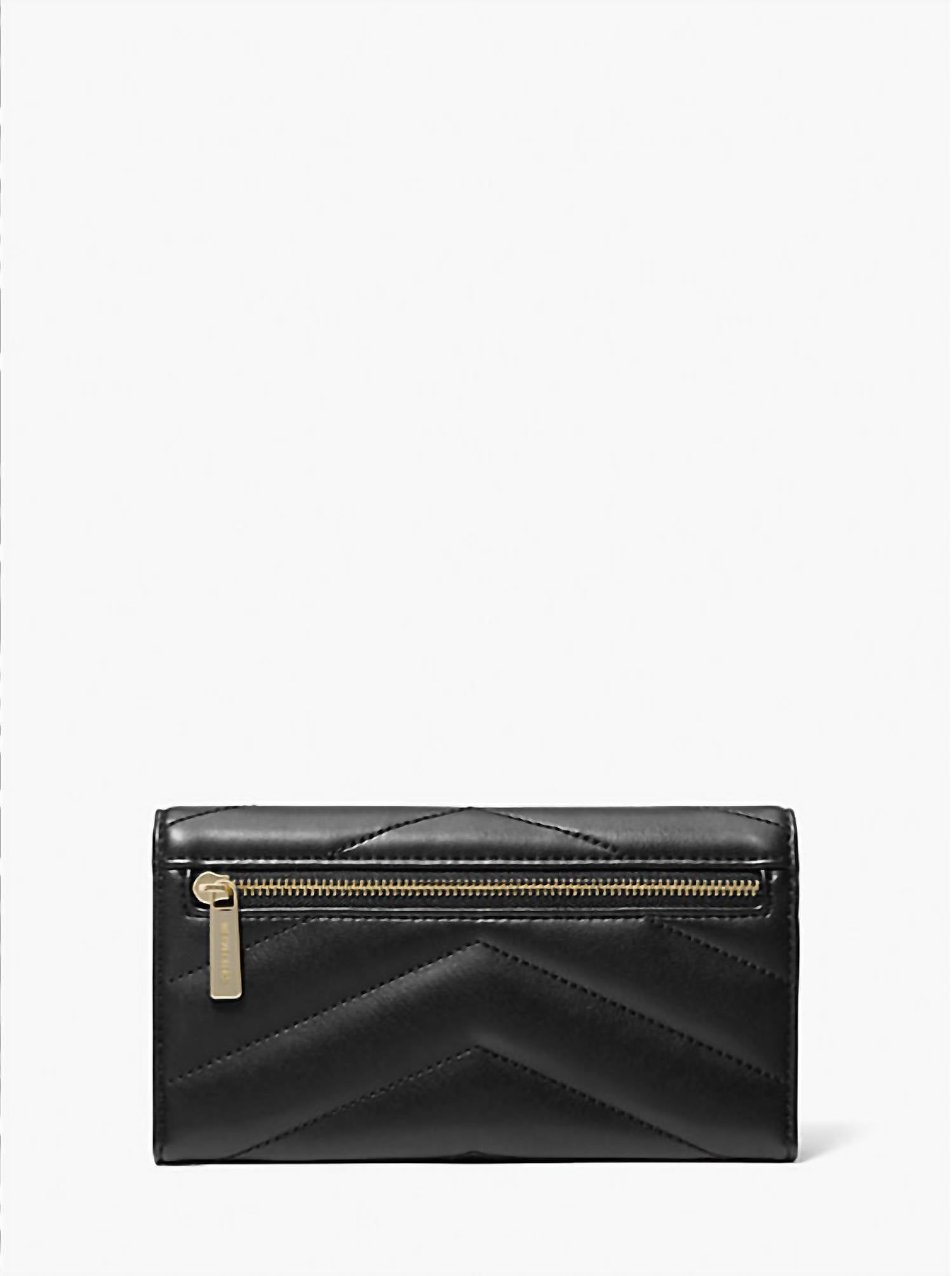 Michael Kors - Women's Jet Set Travel Large Quilted Tri-fold Wallet