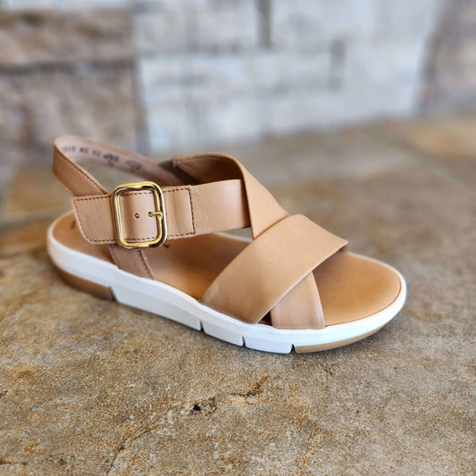 Cross Strap Leather Sandals