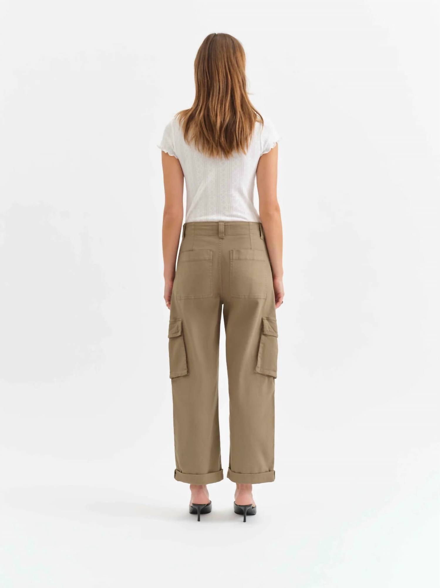 DAZE Squad Cargo Pant in thicket - women's pants - detail view