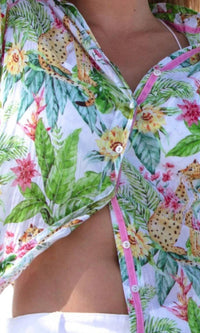 Cino - JUNGLE GARDEN BUTTON DOWN SHIRT
