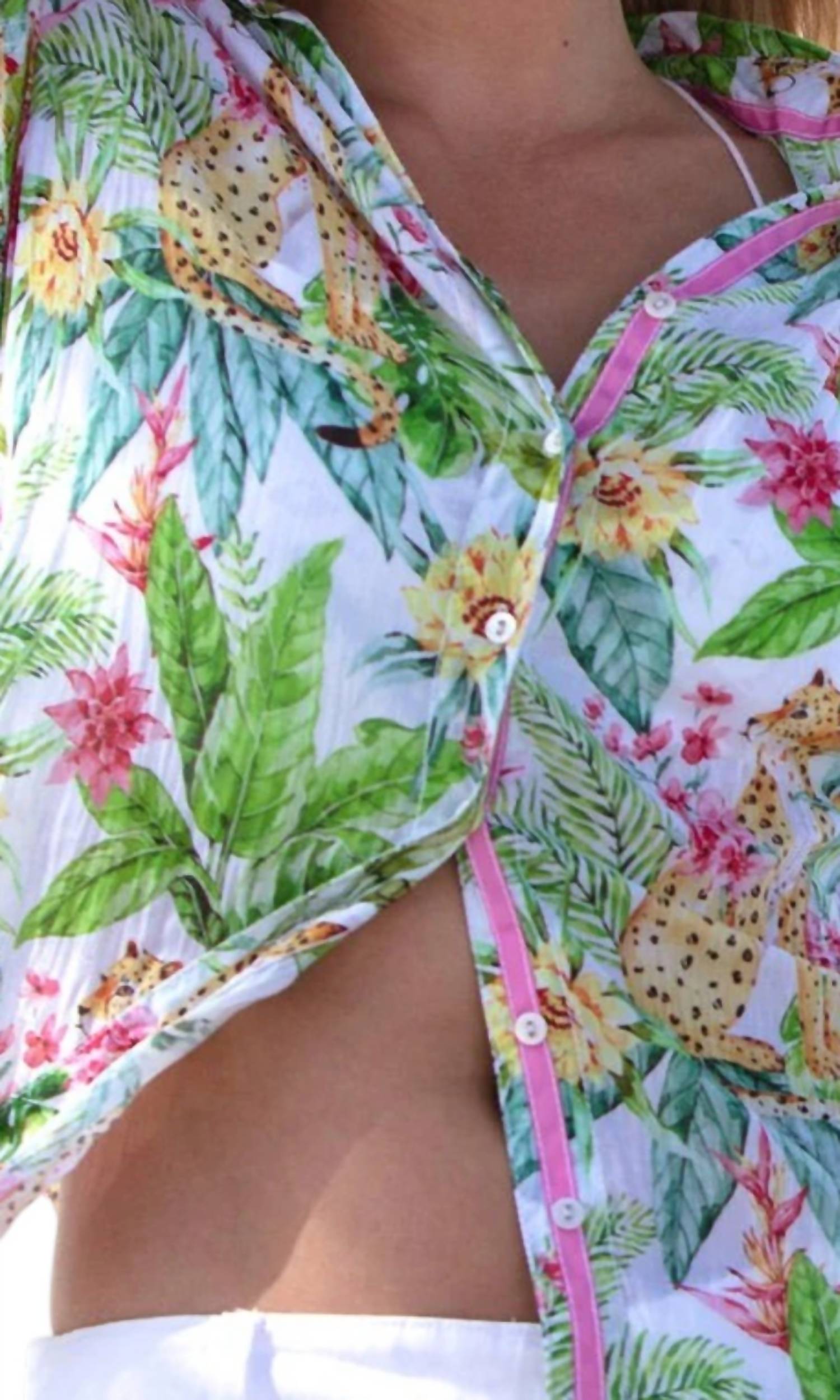 Cino - JUNGLE GARDEN BUTTON DOWN SHIRT