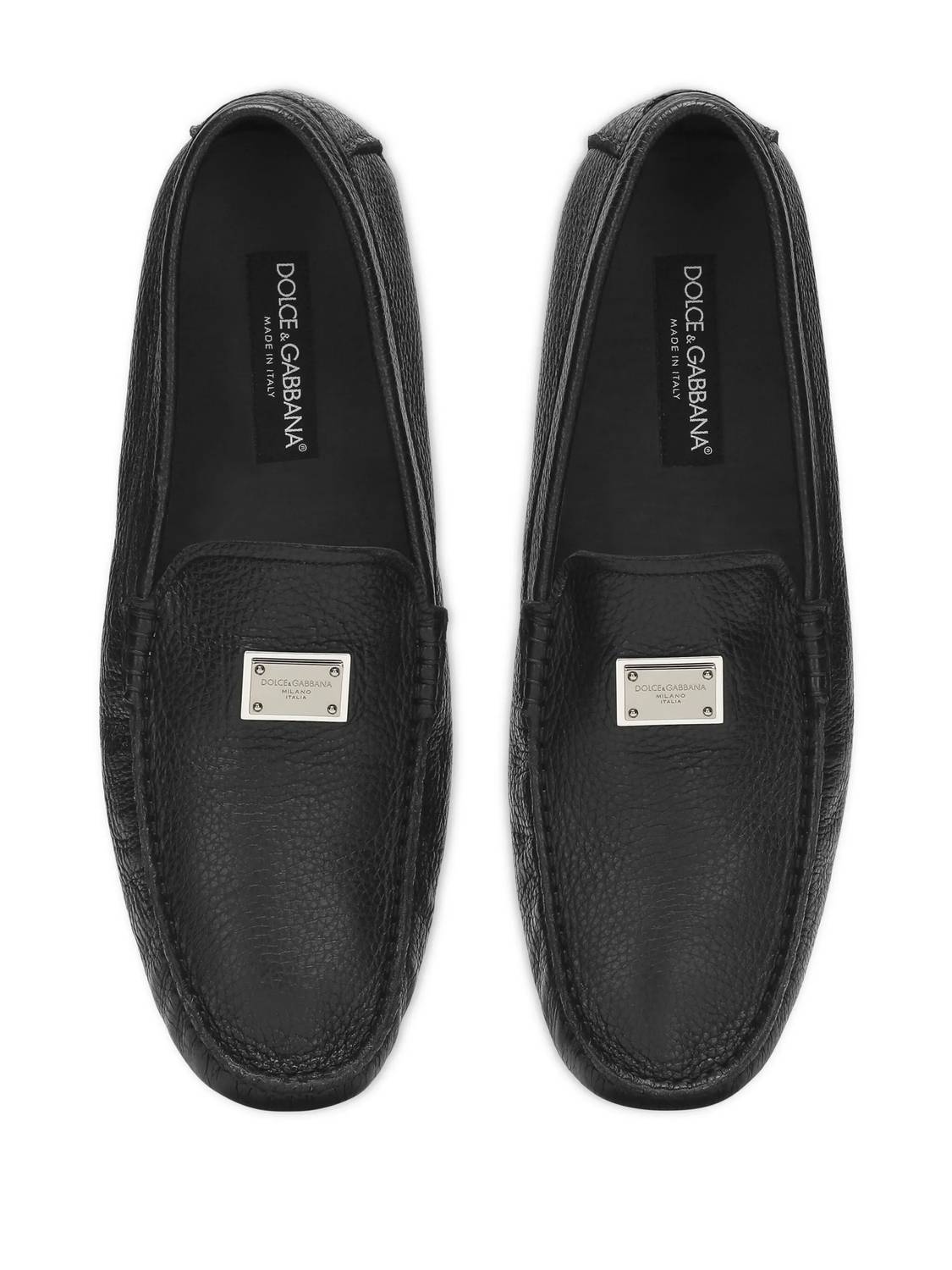 Dolce & Gabbana - Men's Logo Plaque Almond Toe Loafer