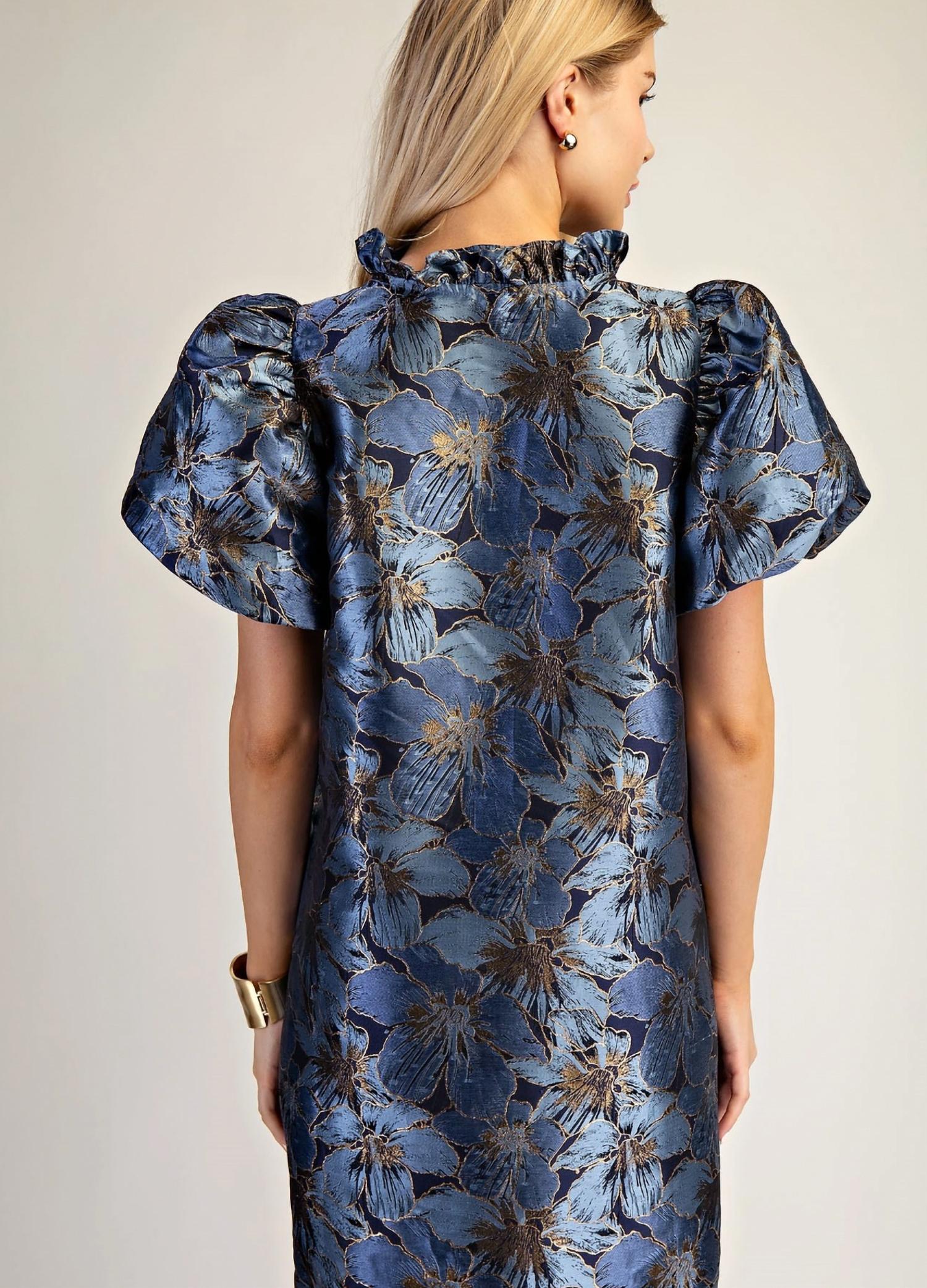 Glam - Antoinette Puff Sleeve Mini Dress