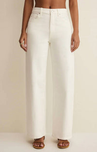 Z Supply - Remi High Rise Bowed Wide Leg Jeans