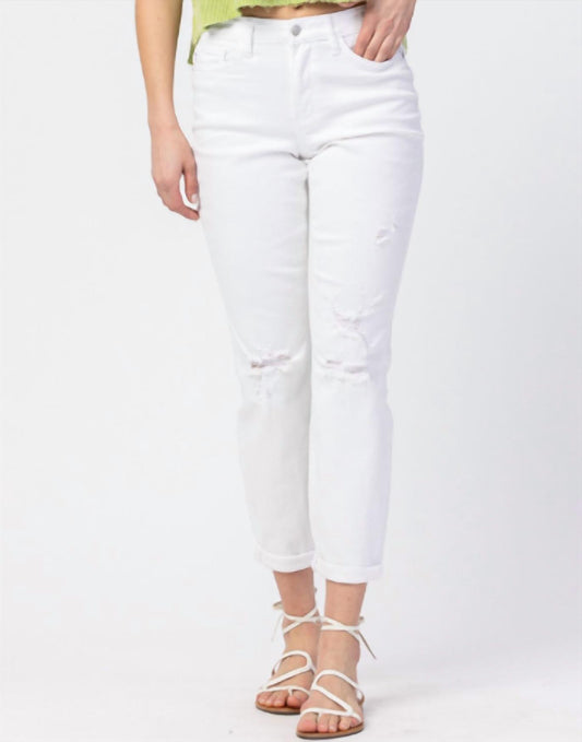 Judy Blue - Mid-rise Destroyed Boyfriend Jeans