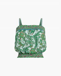 Ramy Brook - Miley Smocked Sleeveless Crop Top