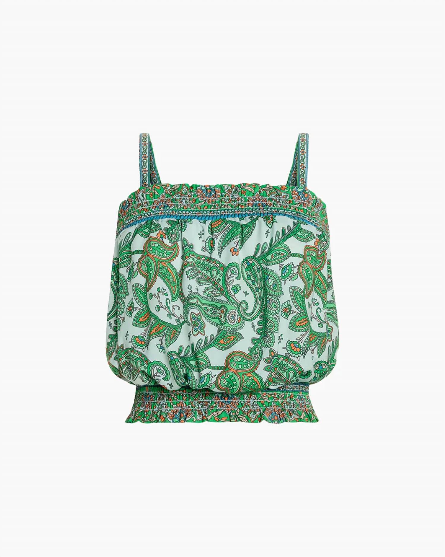 Ramy Brook - Miley Smocked Sleeveless Crop Top