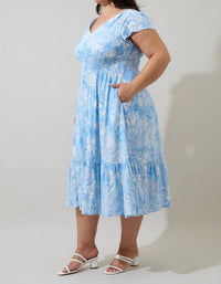 Sugarlips - Seraphina Floral Smocked Maxi Dress - Plus