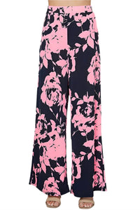 Shopin La - Floral Print Pants - Plus