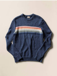 Faherty Heirloom Crew Sweater in navy torch - men's sweater - view 5