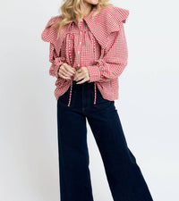 Karlie - Gingham Poplin Top