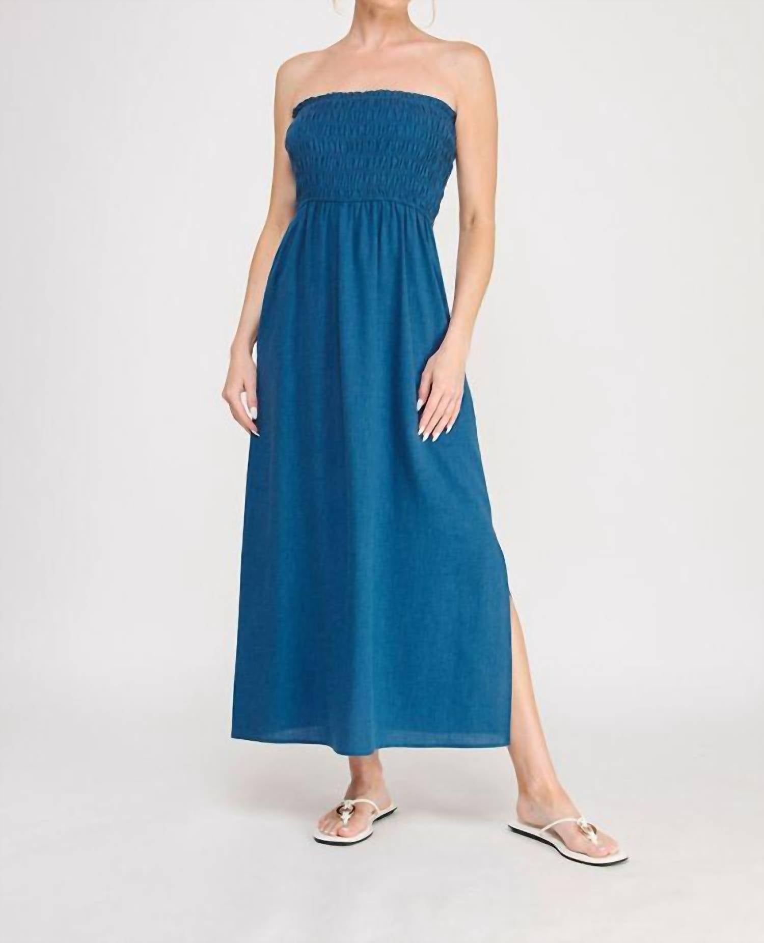 Allie Rose - Linen Smocked Dress