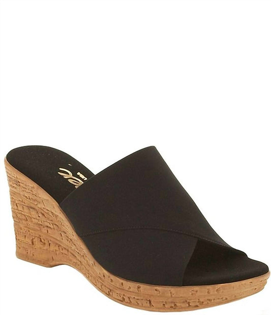 Onex - Women's Christina Elastic Banded Cork Wedge Sandals