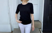 Elliott Lauren - Elbow Sleeve Tee With Rouched Side