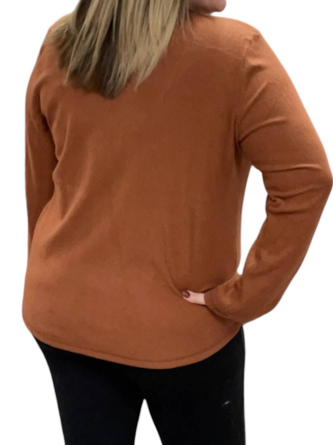 White Birch - Ribbed Henley Top