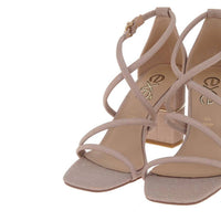 Exe Women's Helen Heeled Sandals in light gold - women's sandal - detail view
