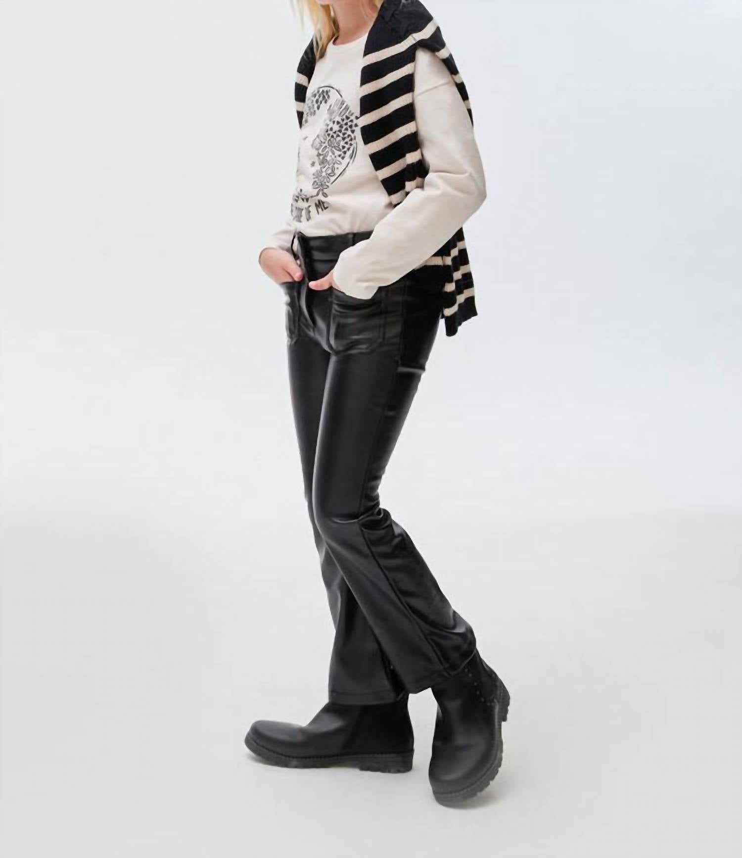 Mayoral - Pkt Flare Leatherette Pant