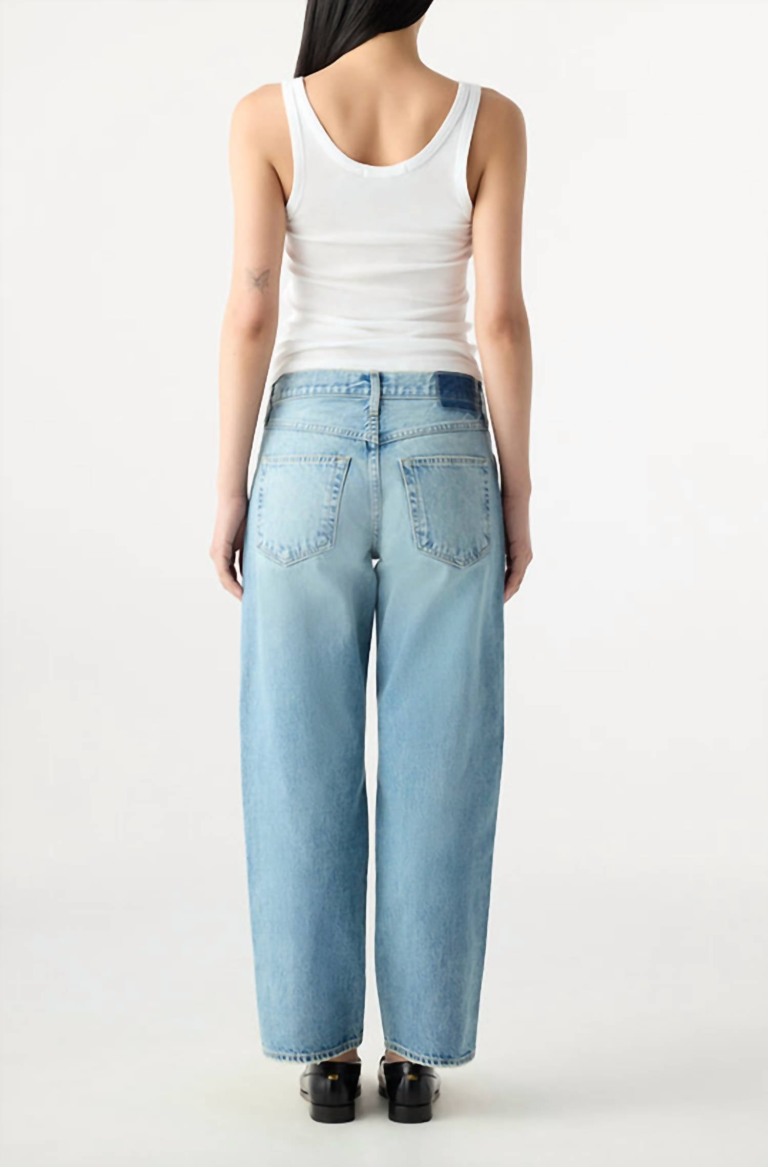 AMO Billie Wide Straight Leg Jeans in mystical - women's jeans - alternate view