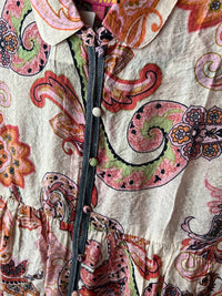 Thml - Women's Button down cap sleeve floral top