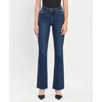 Vervet By Flying Monkey - High Rise Raw Hem Bootcut Jeans